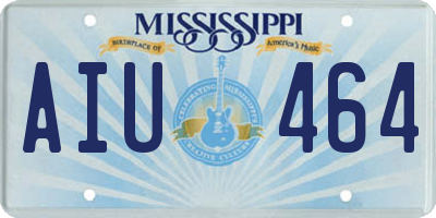 MS license plate AIU464