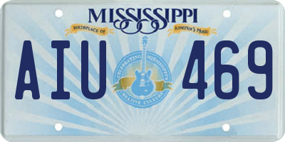 MS license plate AIU469