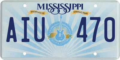 MS license plate AIU470