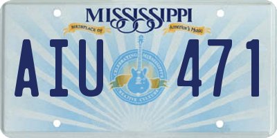 MS license plate AIU471