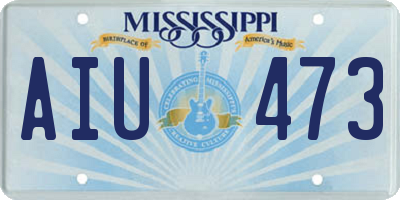 MS license plate AIU473