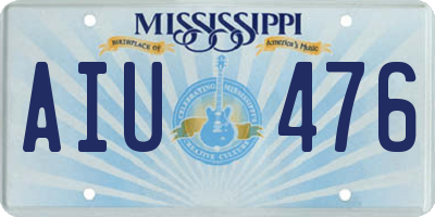 MS license plate AIU476