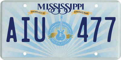 MS license plate AIU477