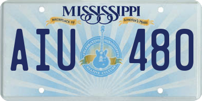 MS license plate AIU480