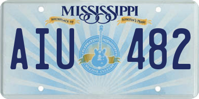 MS license plate AIU482
