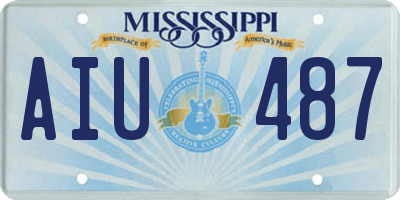 MS license plate AIU487