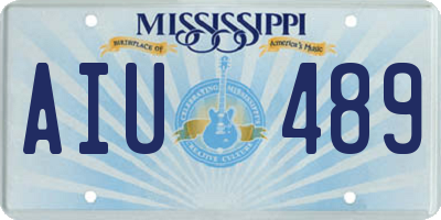 MS license plate AIU489
