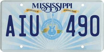 MS license plate AIU490