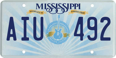 MS license plate AIU492