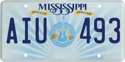 MS license plate AIU493