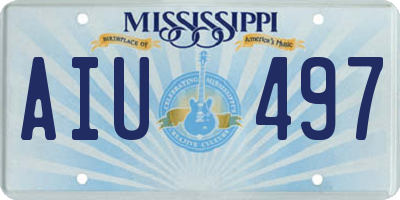 MS license plate AIU497