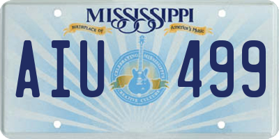 MS license plate AIU499