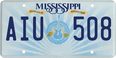 MS license plate AIU508