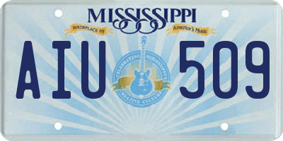 MS license plate AIU509