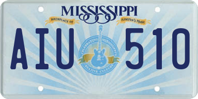 MS license plate AIU510