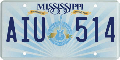 MS license plate AIU514