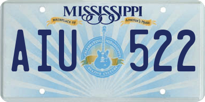 MS license plate AIU522