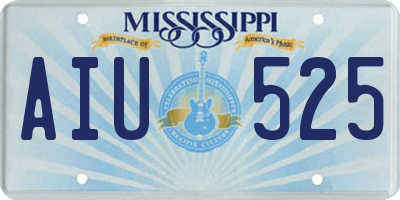 MS license plate AIU525