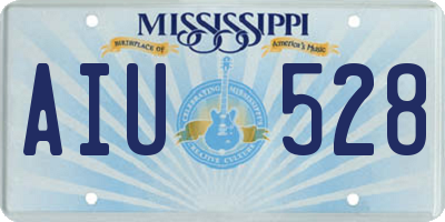 MS license plate AIU528