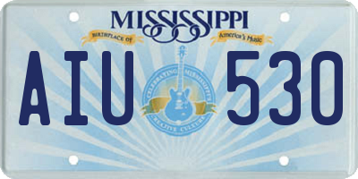 MS license plate AIU530