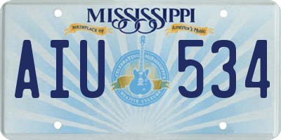 MS license plate AIU534