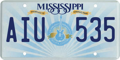 MS license plate AIU535