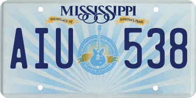 MS license plate AIU538