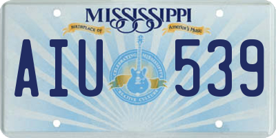 MS license plate AIU539