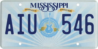 MS license plate AIU546