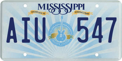 MS license plate AIU547