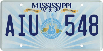 MS license plate AIU548