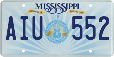 MS license plate AIU552