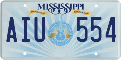 MS license plate AIU554