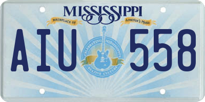 MS license plate AIU558