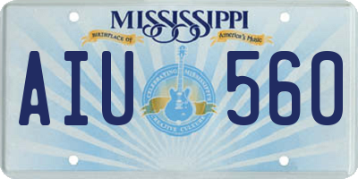 MS license plate AIU560