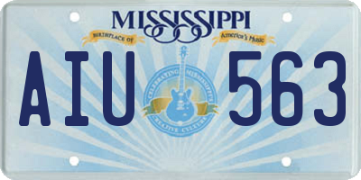 MS license plate AIU563