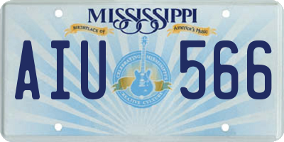 MS license plate AIU566