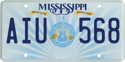 MS license plate AIU568