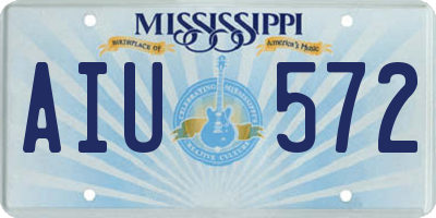 MS license plate AIU572
