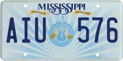 MS license plate AIU576