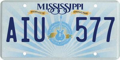 MS license plate AIU577