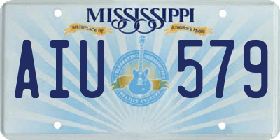 MS license plate AIU579