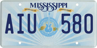 MS license plate AIU580