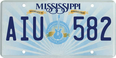 MS license plate AIU582