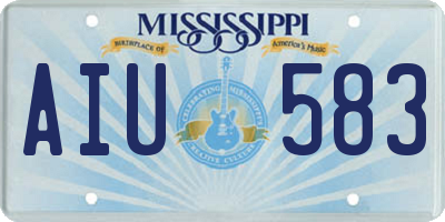 MS license plate AIU583