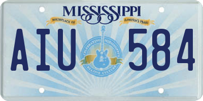 MS license plate AIU584