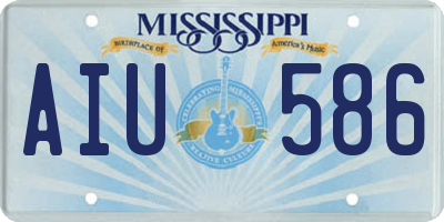 MS license plate AIU586