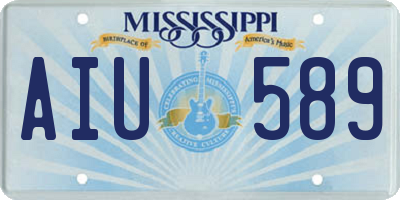 MS license plate AIU589