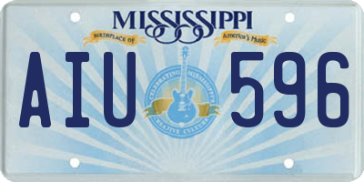 MS license plate AIU596