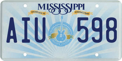 MS license plate AIU598